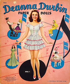 Deanna Durbin Paper Dolls, dolls and covers by Norman Mingo